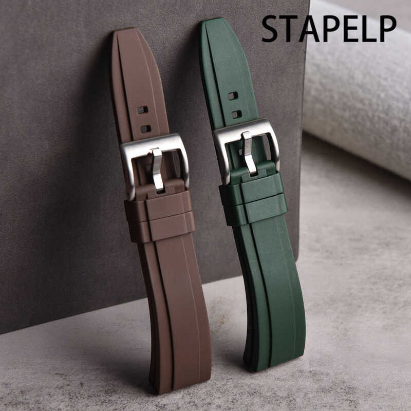 C New Sports FKM Rubber Watch Straps 18Mm 20Mm 22Mm 24Mm Quick Release Band Waterproof Diving Watch