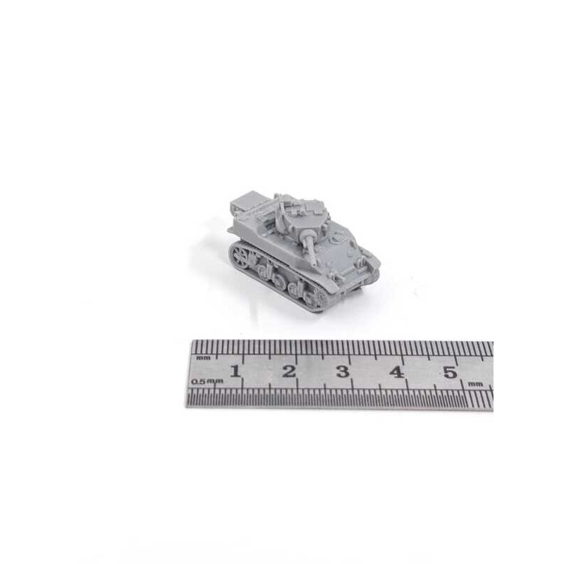 1/144 Scale M5A1 Stuart Light Tank 3D พิมพ์ประกอบของเล่นยานพาหนะสะสม T