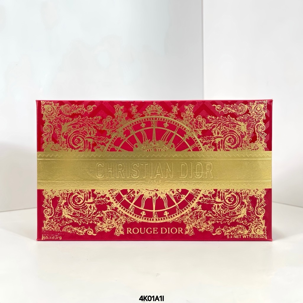 Hot Style New Style 65 Dior Golden Halo Blue Gold Lipstick Sample 5 Piece Set รวมถึง: 1.5g * 5.หมายเ