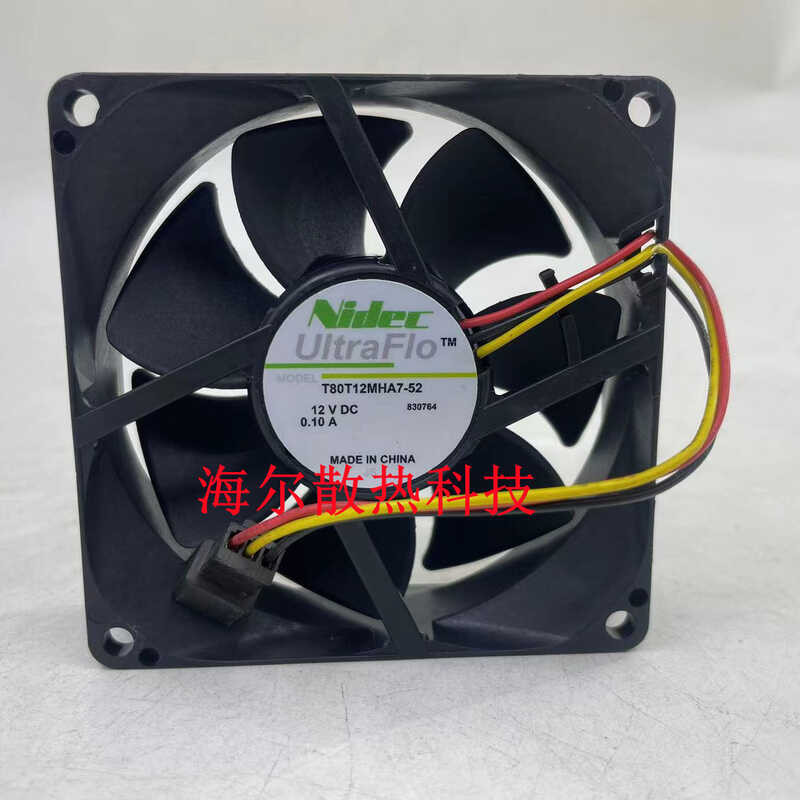 Original Nidec T80T12MHA7-52Z40 12V 0.10A 8CM พัดลมระบายความร้อน 80 * 80 * 25 มม.