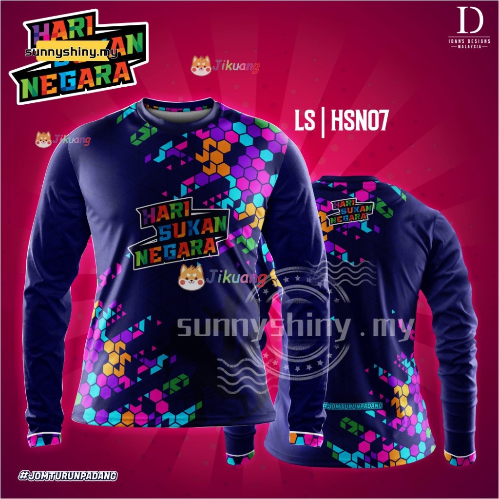 Hari Sukan Negara Jersey 2025 HSN เสื้อโปโลสีม่วงผู้ชายเสื้อยืดคอปก NATIONAL SPORTS DAY