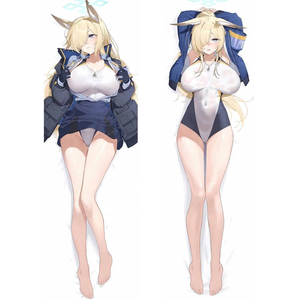 Dakimakura หมอนคอสเพลย์จากเกมBlue Archive พร้อมภาพOgata Kanna สองด้านพิมพ์ ของสะสมOtaku