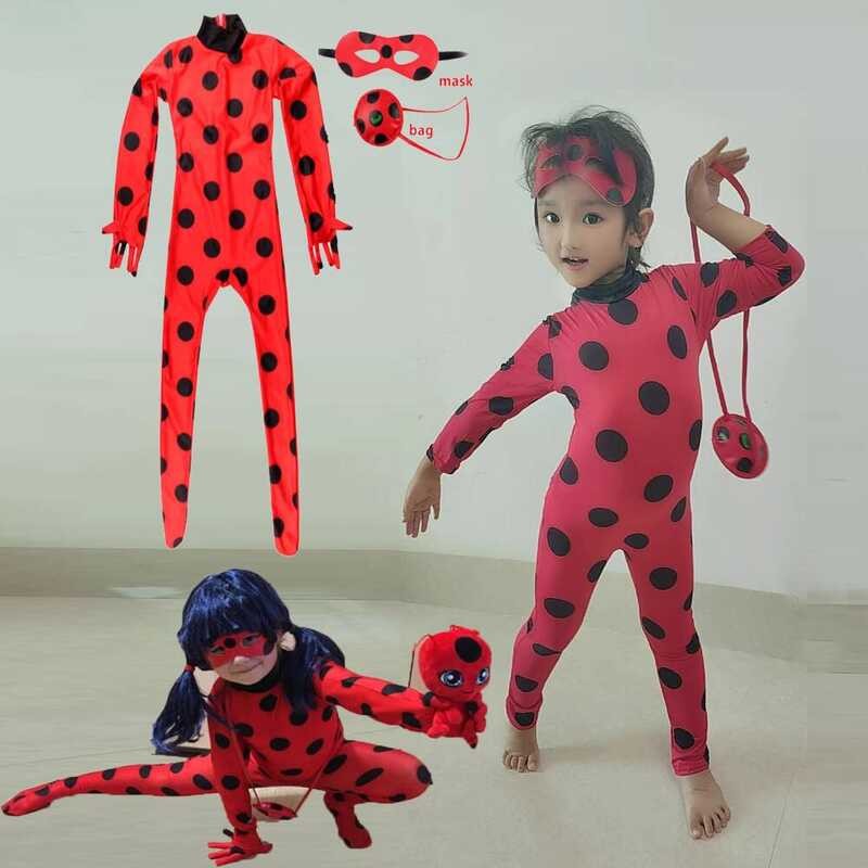 ชุดแจ็คเก็ตกระโปรงสีดำ Ladybug จากอนิเมะ Miracle Heroine - cosplay อันิเมะ