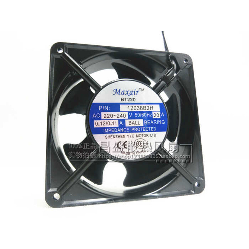 ยี่ห้อใหม่ SNSHENG SA12038B2H/S2H 220V 20W 0.12A 12038 อลูมิเนียมกรอบพัดลมระบายความร้อน wangh3