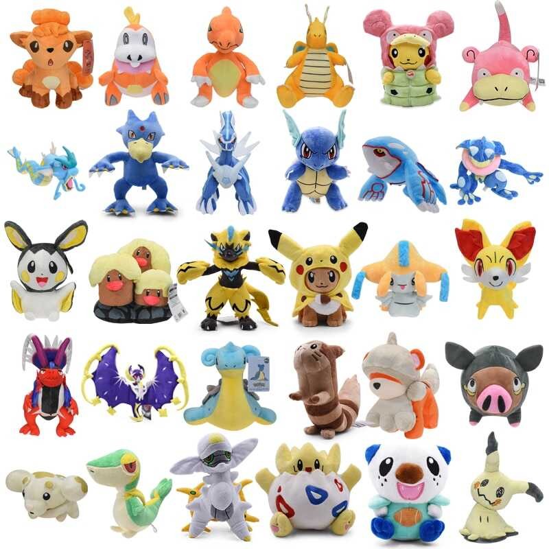 C 30 Styles Plush Toys Vulpix Mimikyu Zeraora La Koraidon Arceus Kyogre Furret Dialga Jirachi Anime
