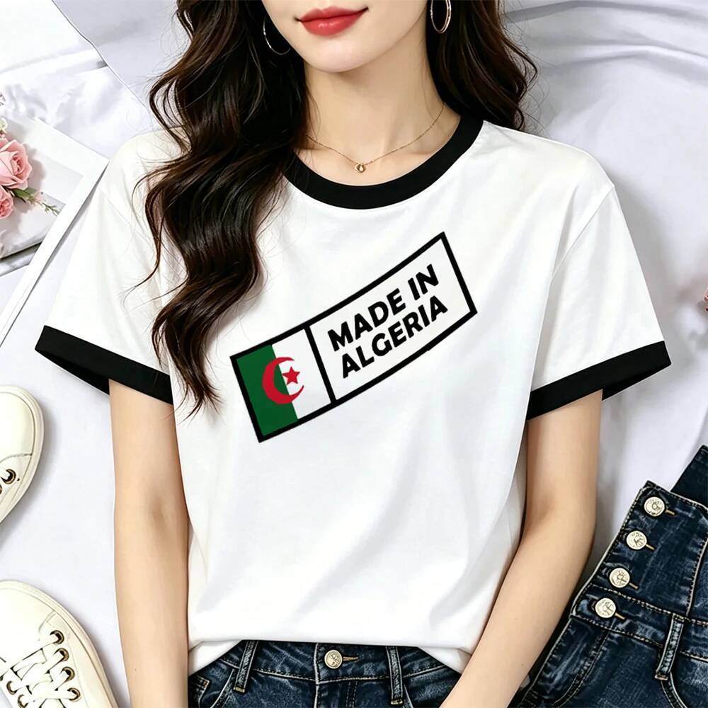 Algeria top tees shoujoo grunge ตลก gothic ทางเลือก Psychedelic top tees 2000s น่ารัก dollette