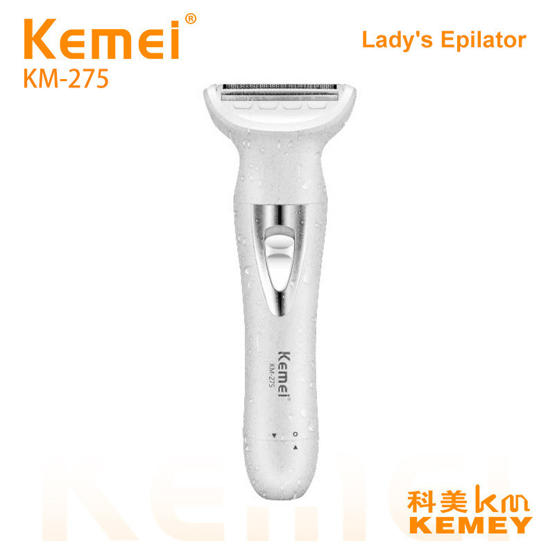Kemei Kemei เครื่องโกนหนวดชิ้นส่วนส่วนตัว KM-275 เครื่องโกนหนวดไฟฟ้าสําหรับสุภาพสตรีเครื่องกําจัดขนไ