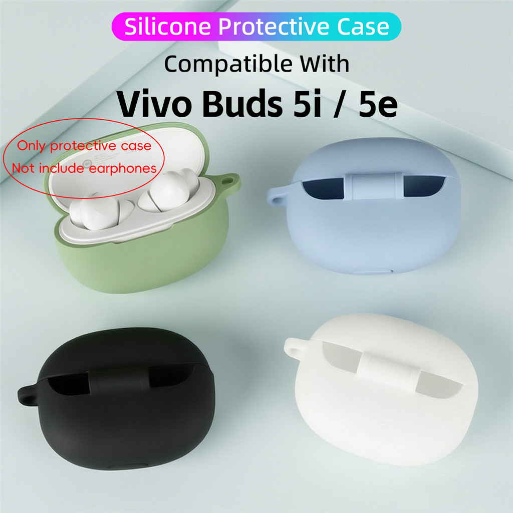 สําหรับ Vivo Buds 5e / 5i ล้างทําความสะอาดได้ป้องกันฝุ่นปลอกหูฟังกันลื่นเคสป้องกัน