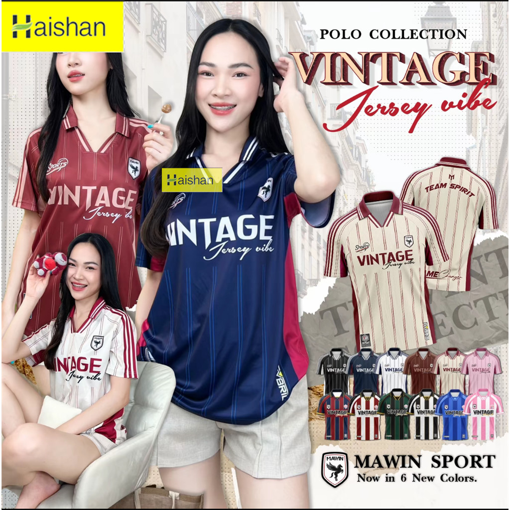 MAWIN วินเทจกีฬาพิมพ์เสื้อคอที่เหมาะสำหรับทั้งสอง ผู้ชายและผู้หญิง