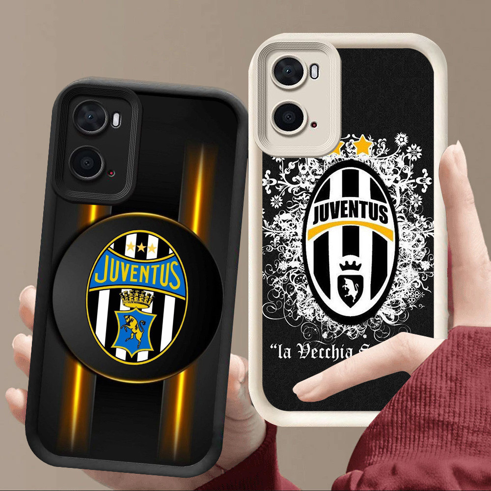 R8 J-JuventusFC Casing สําหรับ Realme A77 A77s A96 Realme C33 9i สีดําและสีขาว