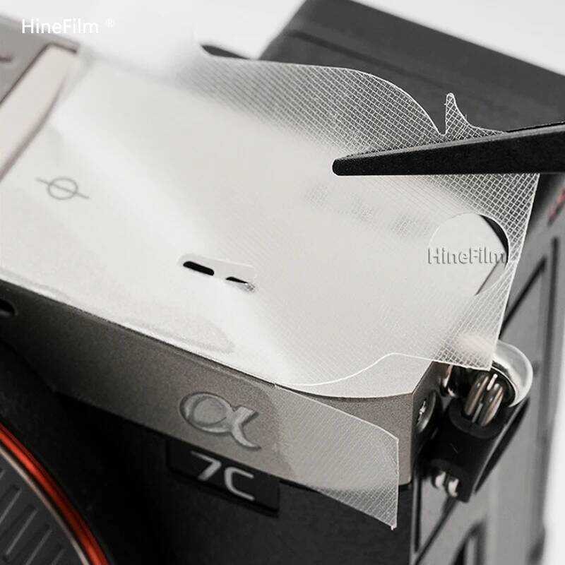 ▥ Hinefilm ผิวสําหรับ A7cii กล้องสติกเกอร์โปร่งใส A7c2 ล้างกล้องผิวสําหรับ Sony A7c II A7cr Wra