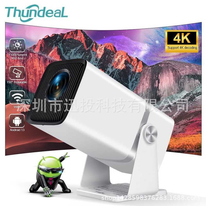 4K Full HD โปรเจคเตอร์ FHD TD80W Android WiFi 3D โฮมเธียเตอร์แบบพกพา Beam โปรเจคเตอร์