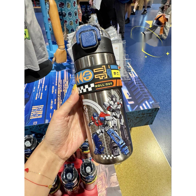 {Vivi toys} Universal Studios ของแท้ Transformers Origin Series Optimus Prime Stainless Steel Cup Thermos Cup ถ้วยน้ํา 250915