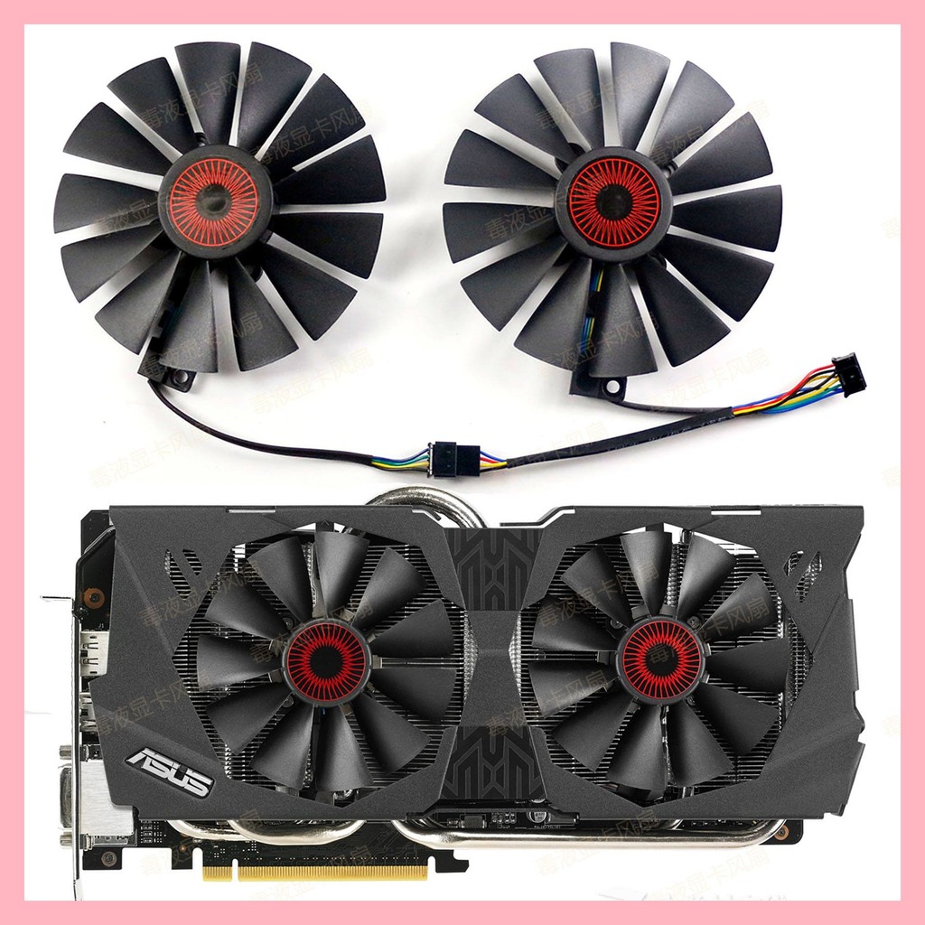 ASUS/ASUS GTX970 980 980Ti 780 780Ti R9 285 Raptor กราฟิกการ์ดพัดลมระบายความร้อน