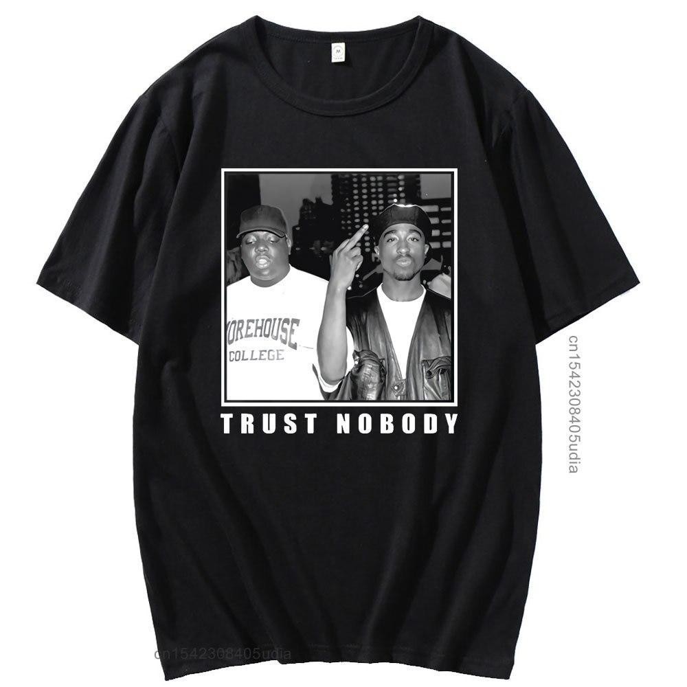 [พร้อมส่ง]new HOT Gangsta Rap 2pac Short Sleeve Men's Camisas Fashion T-Shirt Top Gangsta 2pac Tupa