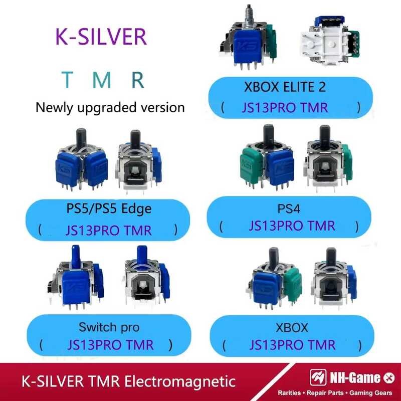 10/20pcs K-Sliver TMR จอยสติ๊กแม่เหล็กไฟฟ้า PS4 สําหรับ PS5 Gamepad 3D Analog เปลี่ยน Thumb Stick สํ