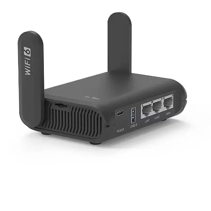 GL.iNet GL-AXT1800 (Slate AX) Wi-Fi 6 Gigabit Travel Router,Client&Server, OpenWrt, Adguard Home, P