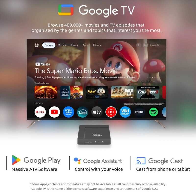 ▥ กล่องทีวี MECOOL Km9 Pro Max 2025 พร้อม Google Android 12 Netflix ได้รับการรับรอง Dolby Audio