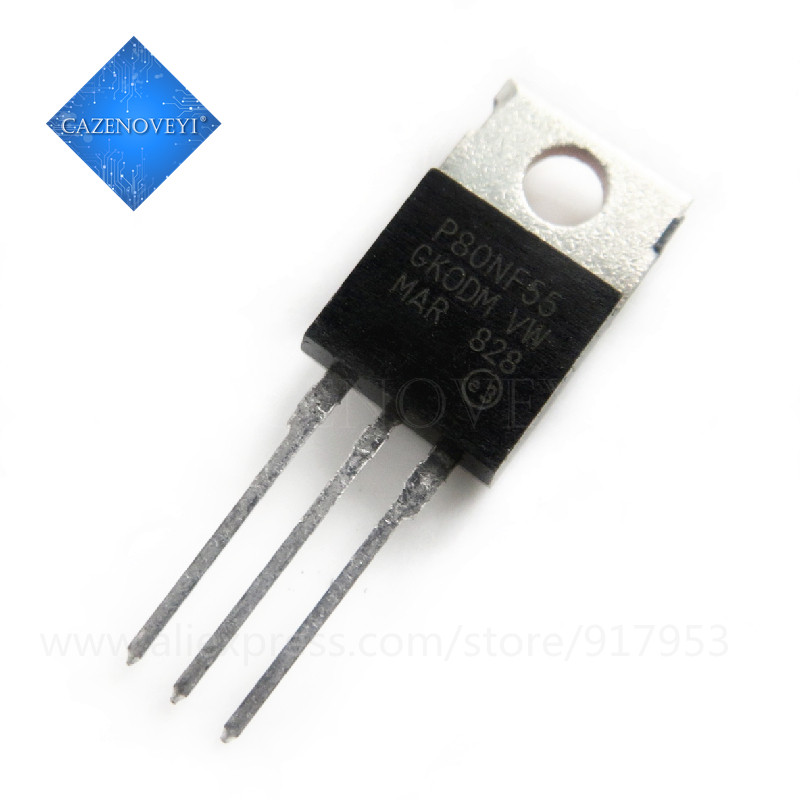 5 ชิ้น STP80NF55 P80NF55 TO-220 ในสต็อก