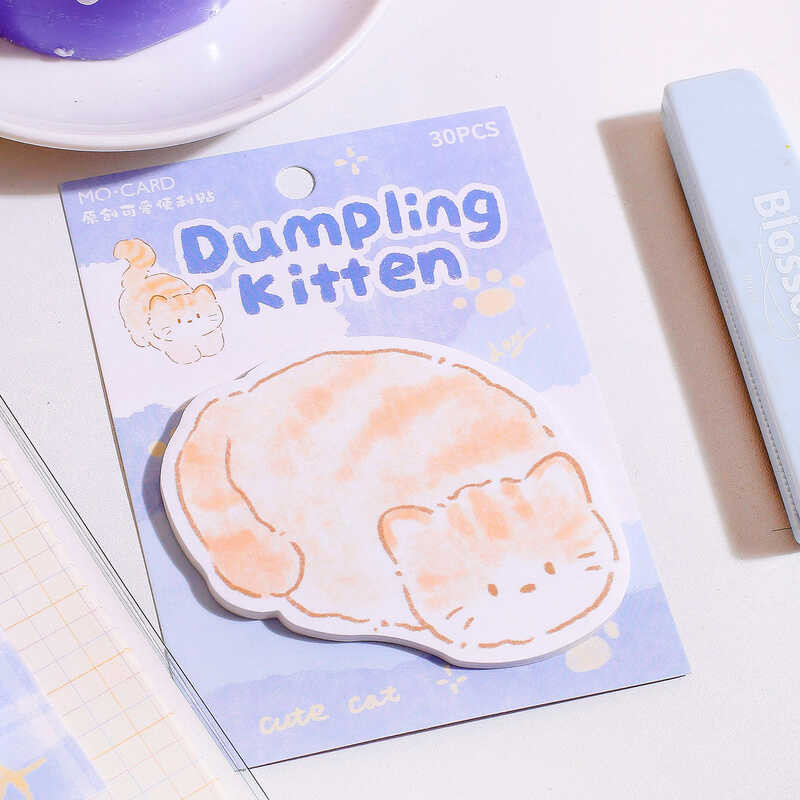 Momo Cat Paradise Series Post-it Notes กระดาษคราฟท์สีขาวน่ารักมูลค่าสูงบันทึกลูกแมวบันทึกข้อความ