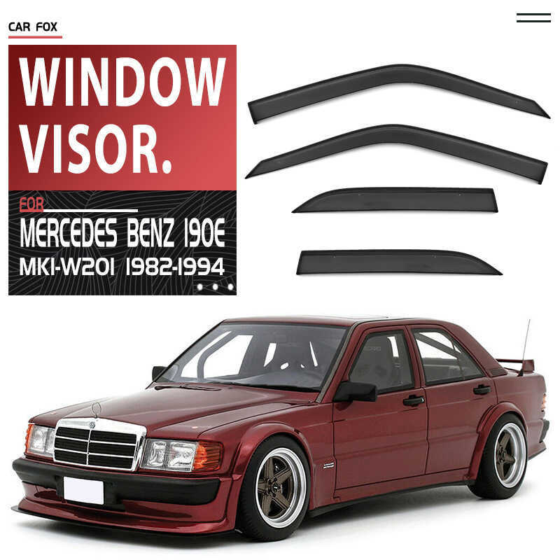 เหมาะสําหรับ Mercedes Benz 190E กันฝนกันฝนคิ้ว Merces Benz 190E หน้าต่าง visor