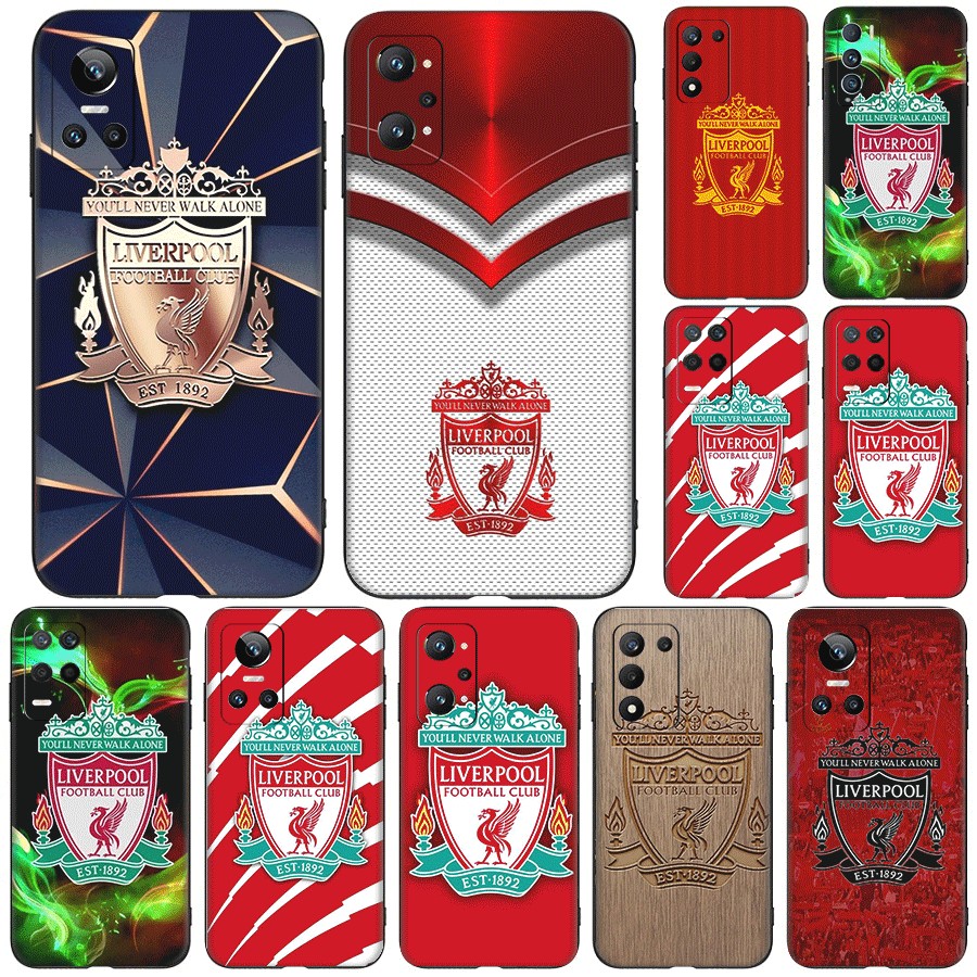 Liverpool Football สําหรับ Realme 10 Pro Plus 9i 10 V23 C33 C55 TPU Spot Black Plastic Soft Case