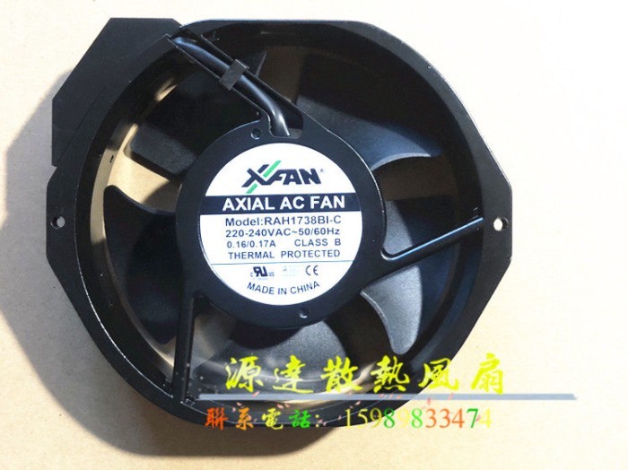 ยี่ห้อใหม่ RAH1738B1-C 220-240V 0.16/0.17 A 17238 พัดลมระบายความร้อน