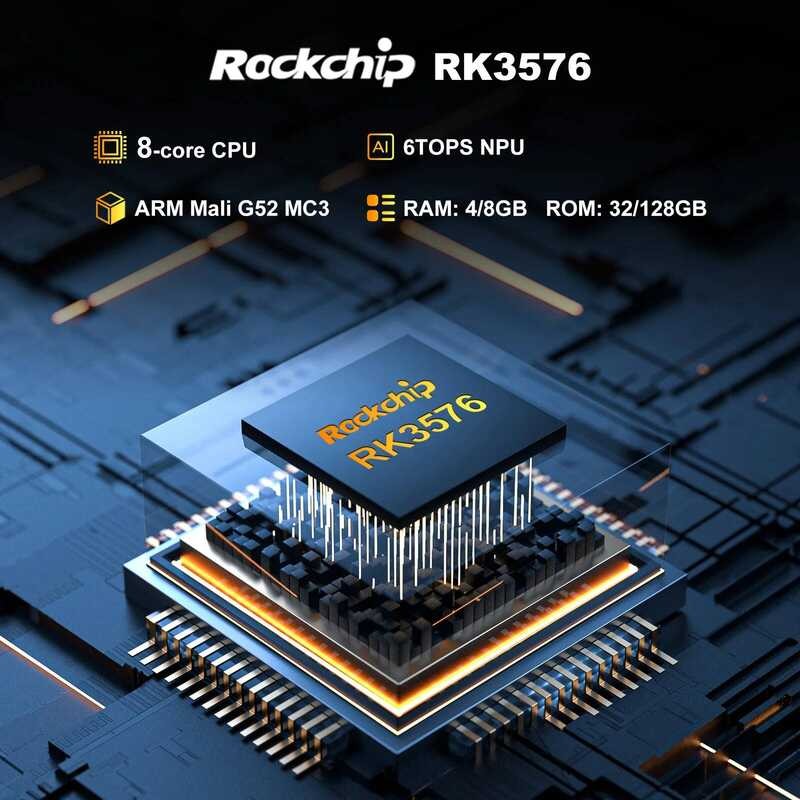 ▥ H96 MAX M9s AI Visionpq กล่องทีวีถอดรหัสวิดีโอ Android14 Rockchip Rk3576 Quad Cortex A72+ รอง