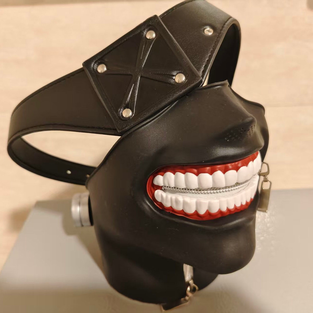 รุ่นที่ห้าสามมิติที่ระบายอากาศได้โตเกียว Ghoul Kaneki Ken Cosplay 2D แอนิเมชั่นครึ่งหน้า