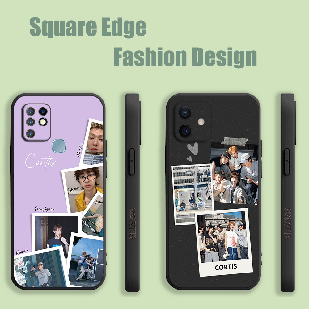 ปลอกสําหรับ OPPO A77 A77S A93 Reno 7 4F 4 Lite R17 Pro CORTIS Collage DLZ90 เคสโทรศัพท์ขอบสี่เหลี่ยม