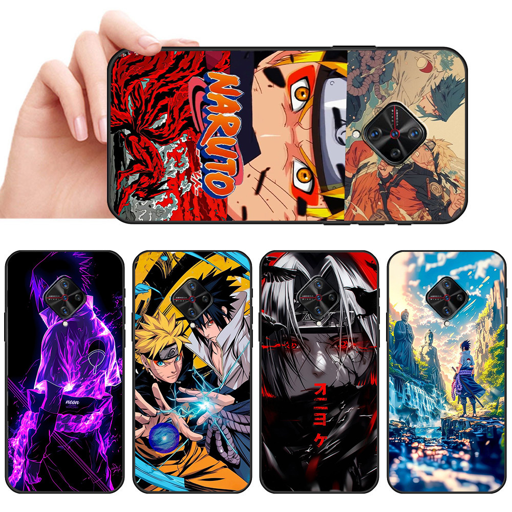 Vivo S1 Pro Y9S X50 Lite SX35 Naruto sasuke อะนิเมะเคสโทรศัพท์สีดํานุ่มเคสป้องกัน