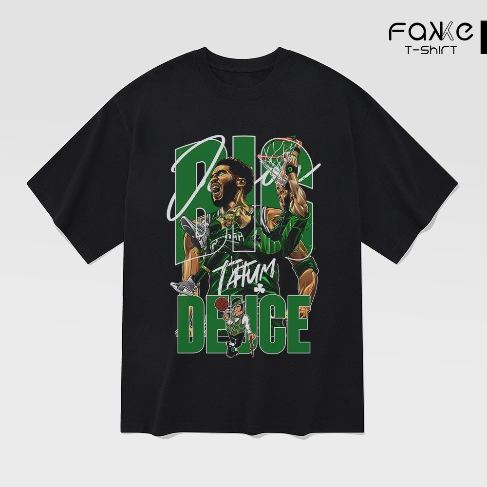 ใหม่ Unisex Basketball Jason Tatum Bootleg เสื ้ อยืดแขนสั ้ นผ ้ าฝ ้ าย 100 % ขนาดใหญ ่