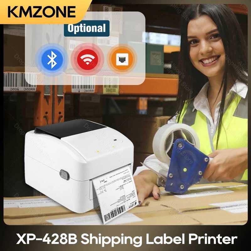 Xprinter XP-420B ป้ายจัดส่ง 4 นิ้ว/ด่วน/เครื่องพิมพ์บาร์โค้ดความร้อน 110 มม. เข้ากันได้กับกระดาษฉลาก