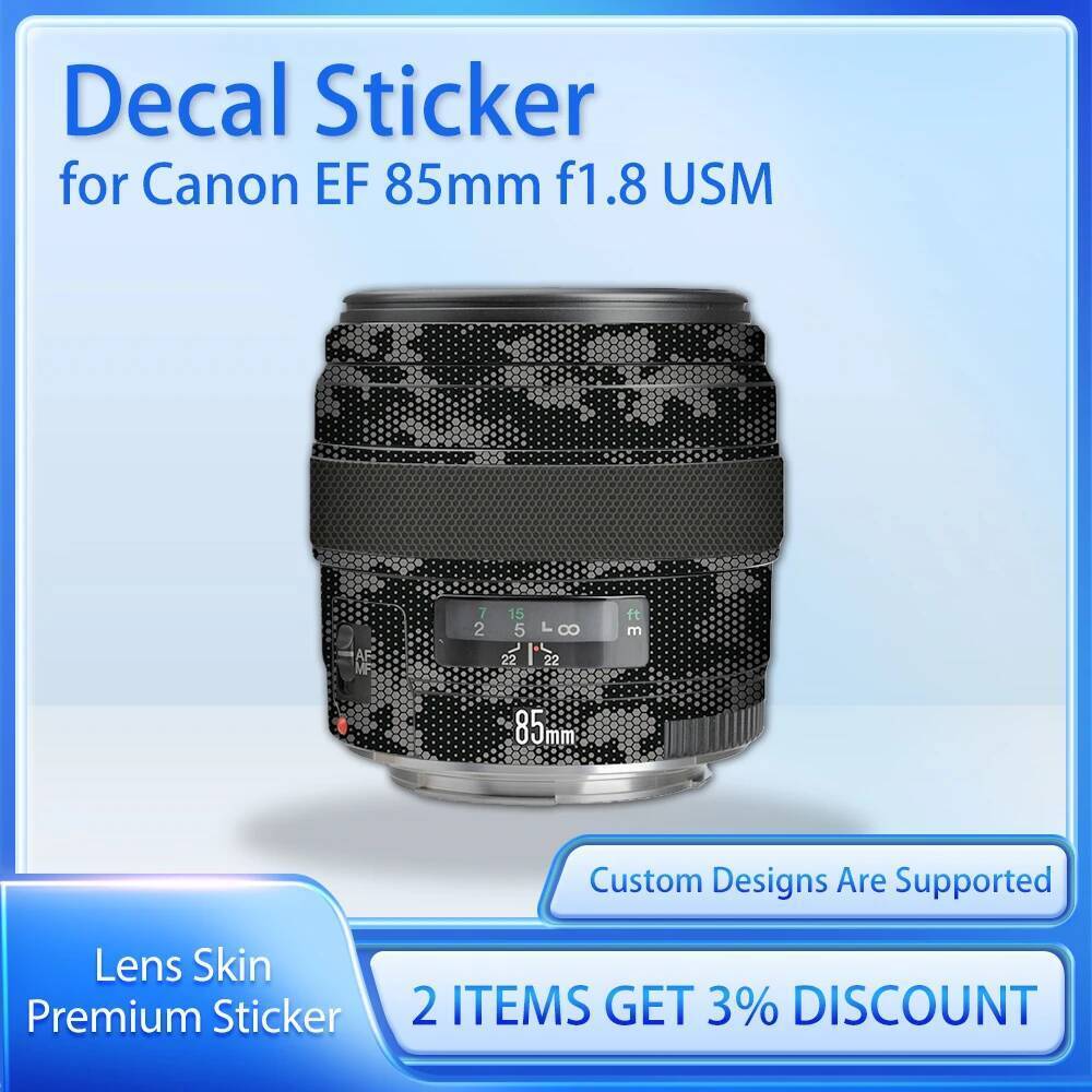 สําหรับ Canon EF 85 มม.f1.8 USM เลนส์ Skin Decal EF85F1.8L รูปลอกผิว EF85f1.8 ป้องกันฟิล์มฟิล์ม Skin