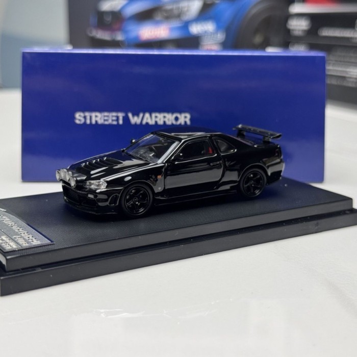 พร้อมสต็อก SW 1: 64 Nissan Nissan Skyline Skyline GTR R34 โมเดลรถอัลลอย