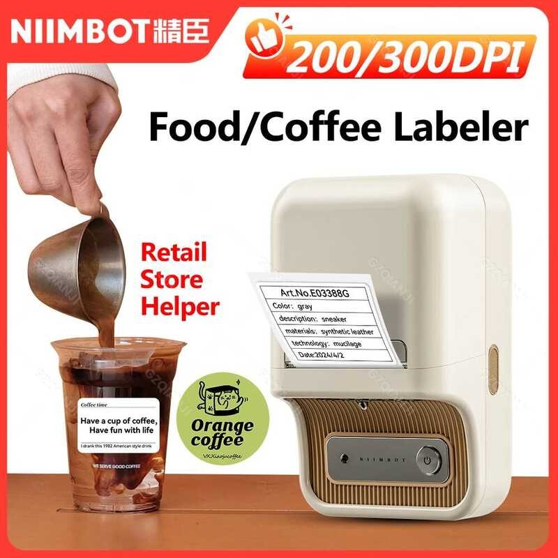 300dpi Niimbot B21PRO Thermal Label Sticker Printer 200dpi B21 พร้อมม้วนกระดาษ 20-50mm Mini Maker สํ