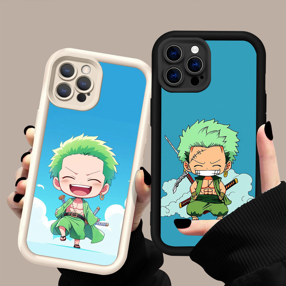 YZ-134 One Piece รุ่น Q ของ Zoro สวยมาก Casing สําหรับ iPhone 15 14 Pro Max