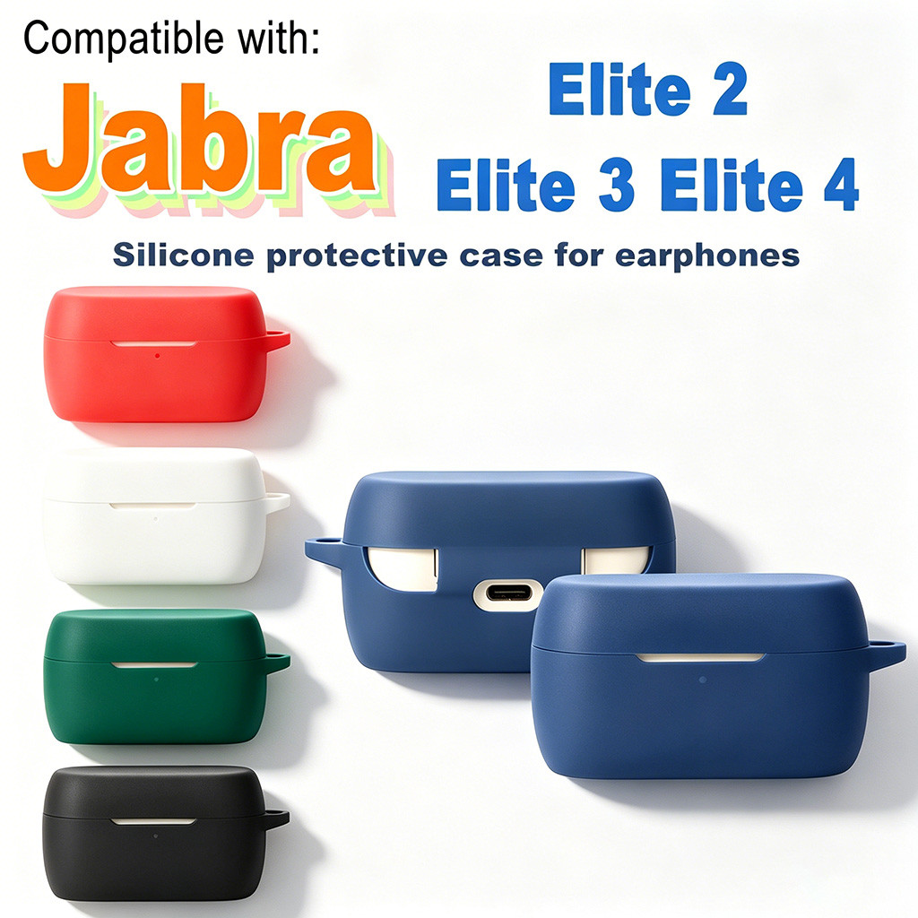 สําหรับ Jabra Elite 4 Elite 3 Elite 2 หูฟังกันกระแทก Anti-Scratch ซิลิโคนอ่อนนุ่มป้องกัน Cove