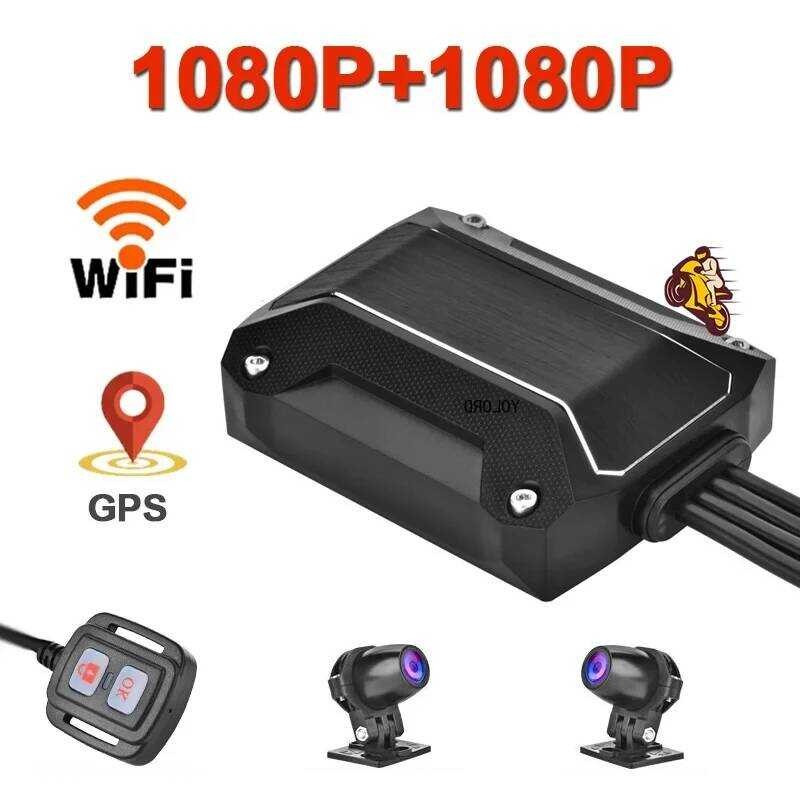 WIFI GPS กล้อง Dash Recorder รถจักรยานยนต์ DVR1080P Dl เลนส์มอเตอร์รถกล่องสีดํา 24 ชั่วโมงที่จอดรถ M