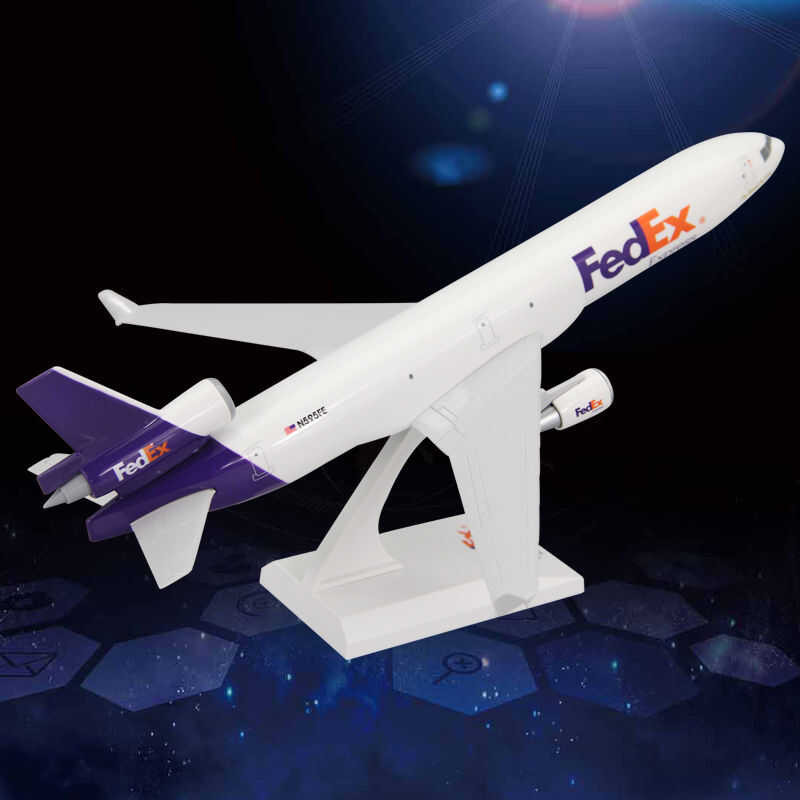 C ประกอบ B777 Mc Md-11 Federal Fedex Cargo Air Model Display ABS 1200 Scale โมเดลเครื่องบินพลาสติกส