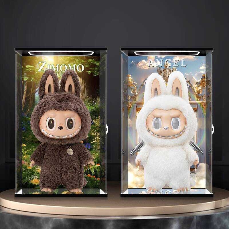 เหมาะสําหรับ Pop Mart zimomo Big Leader Yin Sunny Angel labu Universal กล่องแสดงอะคริลิคฝาครอบ