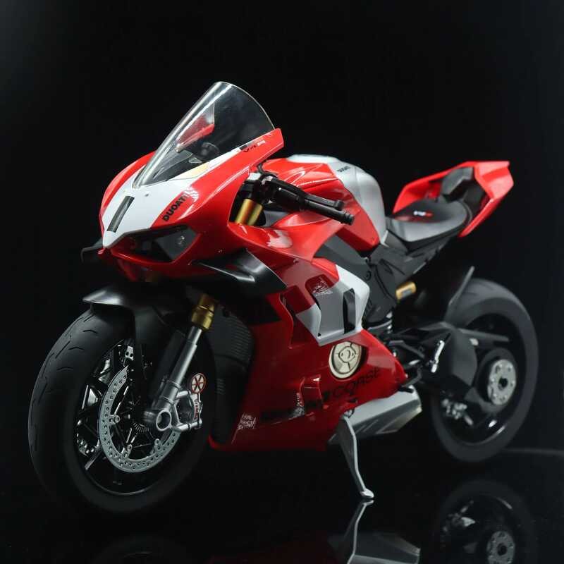 C 1:6 Dui V4s 1/ H2r Racing Motorcycle Alloy Diecast Model Car Sound And Light Dynamic Ornaments De