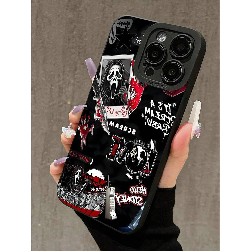 (สต๊อกสินค้าในพื้นที่) Scream Horror Movie Phone Case กันกระแทก Anti Scratch Soft Tpu Case|สําหรับIp