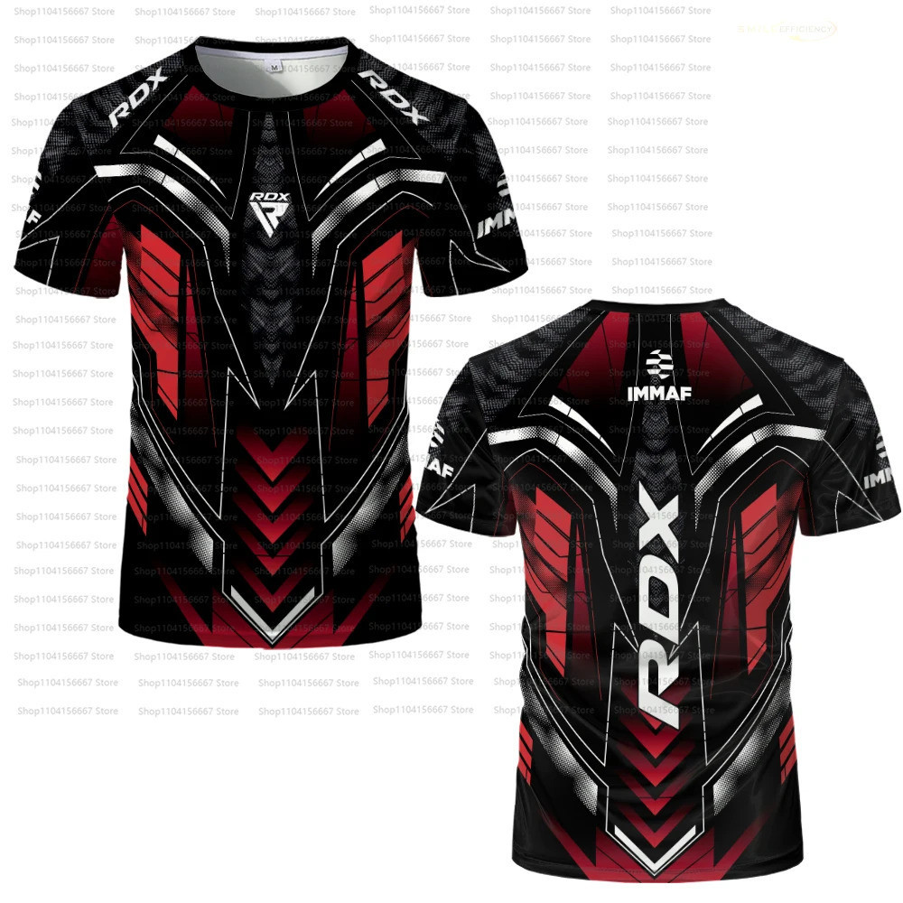 RDX Combat การแข่งขันใหม่ Jersey พัดลม Breathable ขายร้อนผู้ชายและผู้หญิงสบายๆรอบคอแขนสั้นมวย Top IY