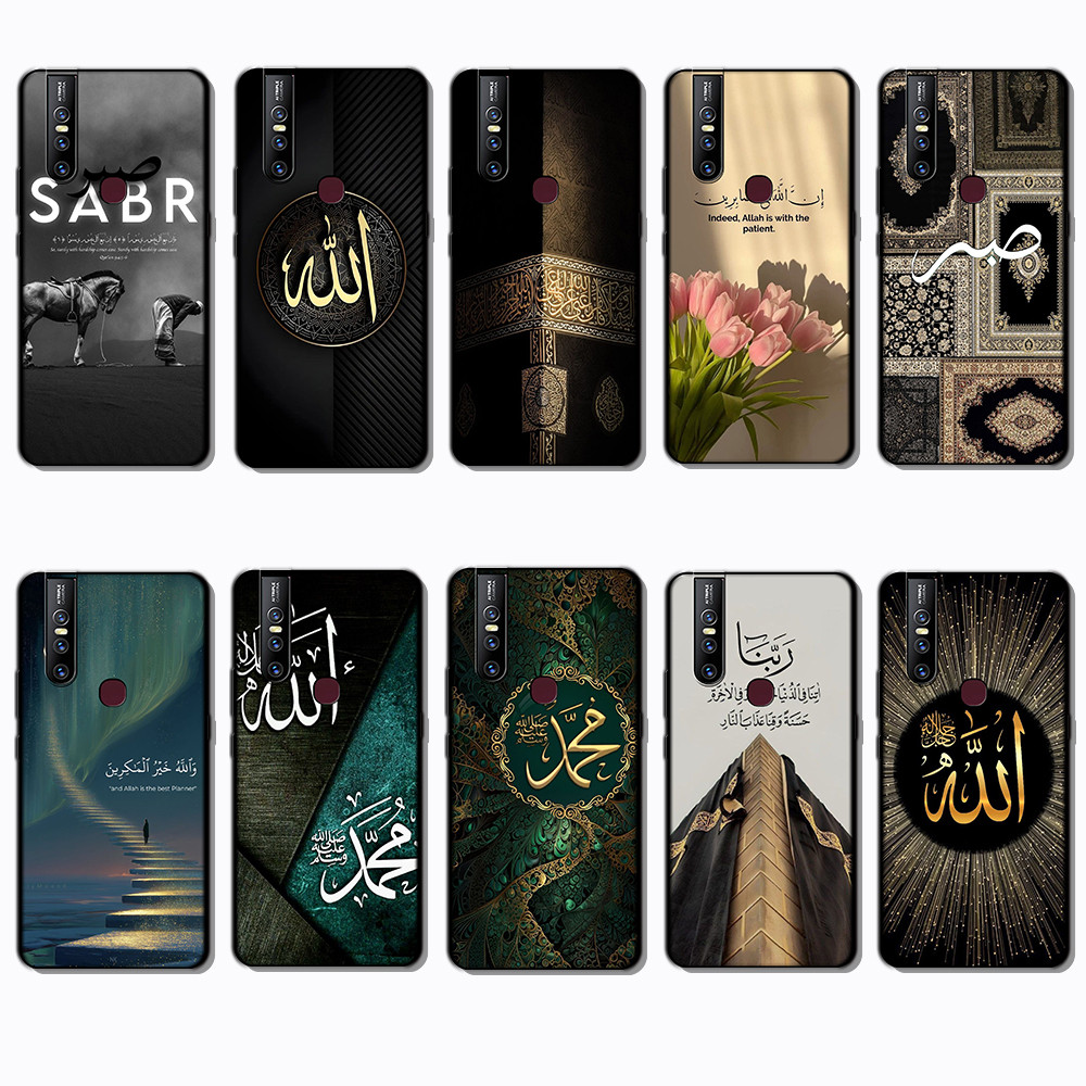 เคสโทรศัพท์สีดําแบบนุ่มสําหรับ Vivo V15 Vivo V15 Pro 1819 เคสอิสลาม