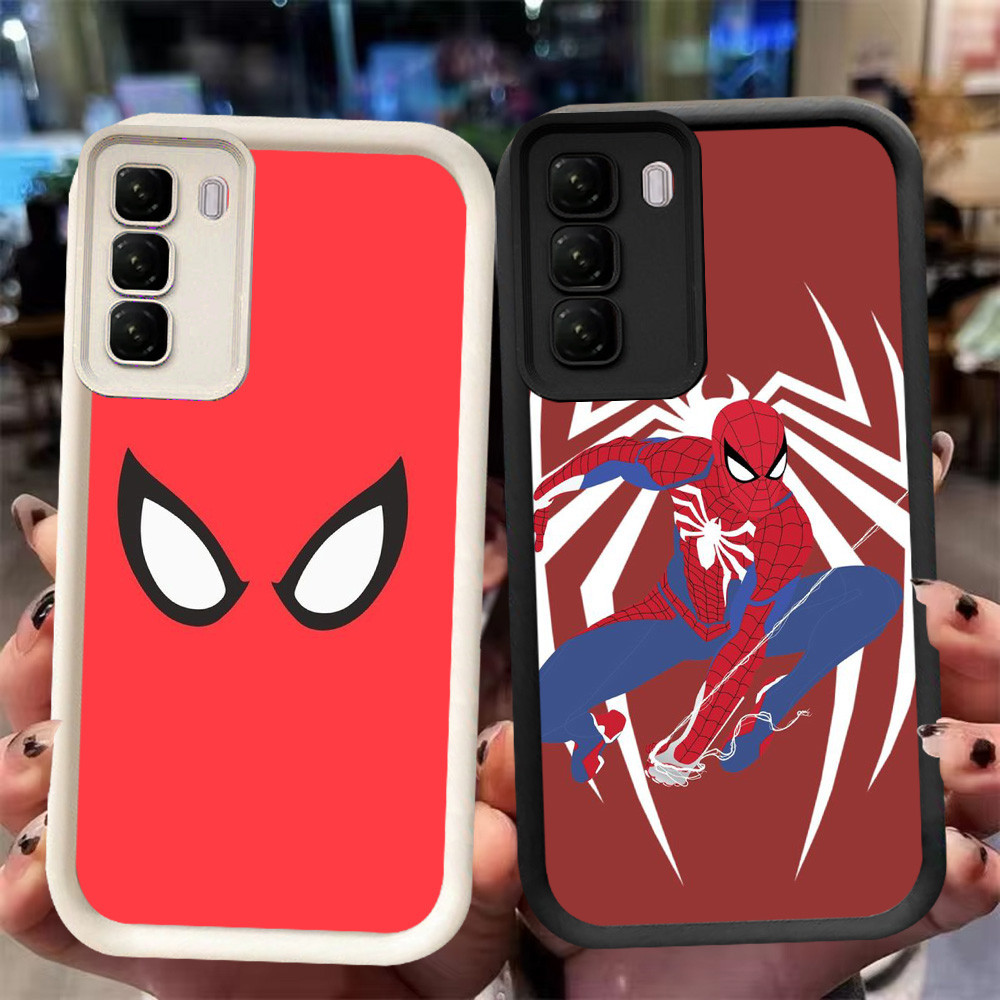 XI99 Spiderman Casing สําหรับ Infinix HOT 50i 60 50 60i Pro Plus สีดําสีขาว