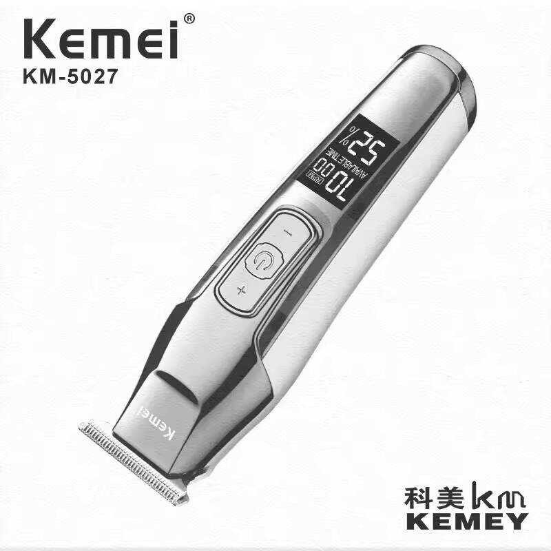 ปัตตาเลี่ยนไฟฟ้าอัพเกรดมีดแกะสลัก km-5021 แบตเตอรี่ลิเธียม lcd Deluxe รุ่น km-5027 กรรไกรหัวน้ํามัน