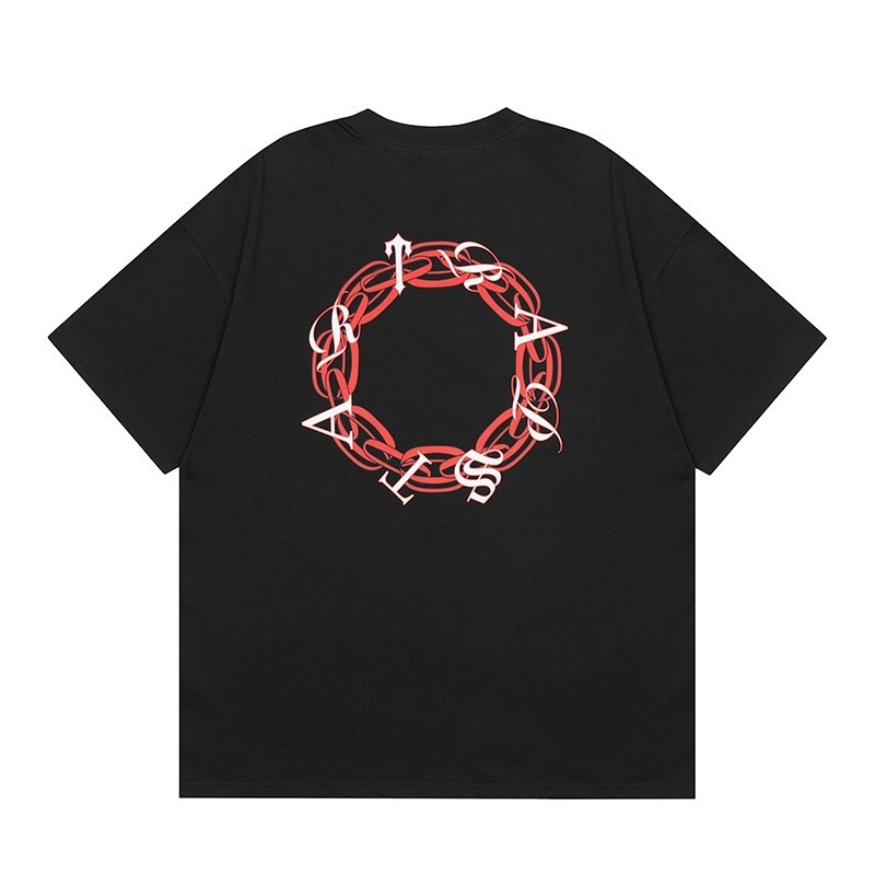 [S-5XL] Trapstar เสื้อยืดแขนสั้น ผ้าฝ้ายแท้ พิมพ์ลาย ทรงหลวม สไตล์ยุโรป และอเมริกา แฟชั่นฤดูร้อน ส