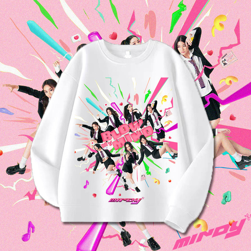 ปกติ[พร้อมส่ง] ใหม่ รอบคอเสื้อแขนยาว Mindy girl group |  Mindyปริมณฑลผ้าCotton CrewneckSweatshirt ผ