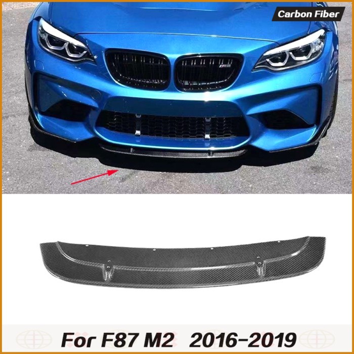 Front Bumper Lip Real Carbon Fiber Spoiler Splitters for BMW F87 M2 Competition M2C 2016-2020 Front